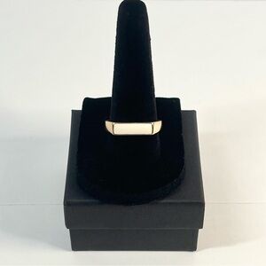 ⚡️18k yellow gold-plated ring with white enamel bar